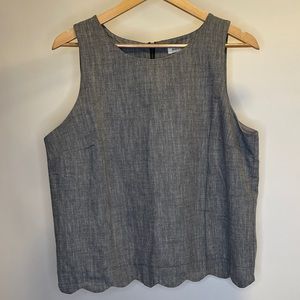 Chambray Sleeveless Top